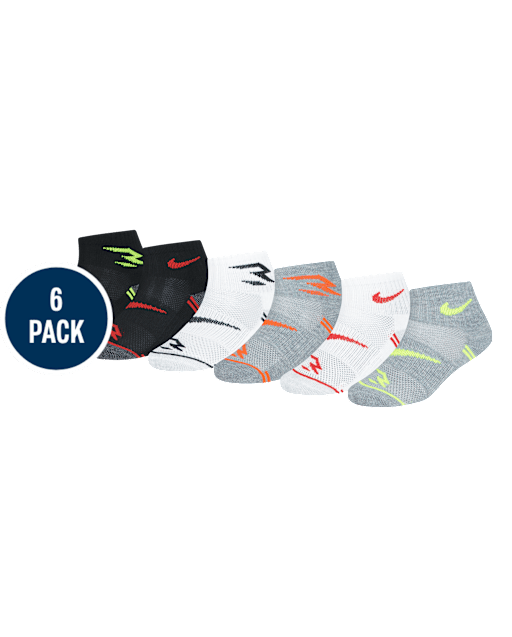 Boys Nike 3BRANDâ¢ by Russell Wilson Ankle Socks 6-Pack