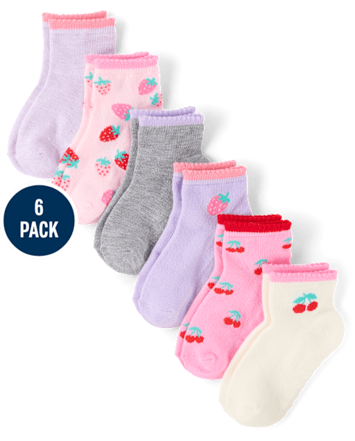 Toddler Girls Fruit Midi Socks 6-Pack