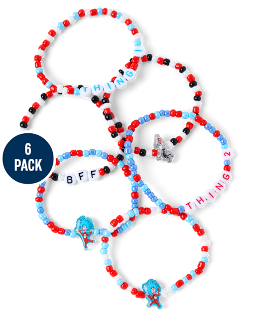 Girls Dr. Seuss Cat In The Hat™ BFF Beaded Bracelet 6-Pack