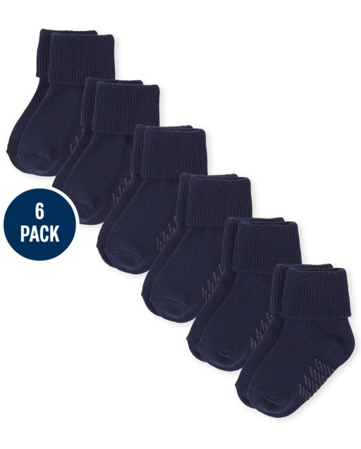Unisex Baby And Toddler Triple Roll Socks 6-Pack