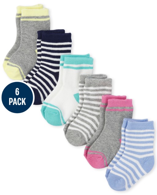 Baby Boys Striped Midi Socks 6-Pack