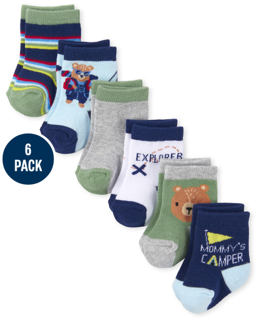 Pack de 6 calcetines Camp Midi para bebé niño
