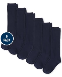 Girls Knee Socks 6-Pack