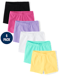 Toddler Girls Cartwheel Shorts 6-Pack