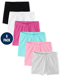 Toddler Girls Cartwheel Shorts 6-Pack