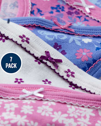 Girls Floral Underwear 7-Pack