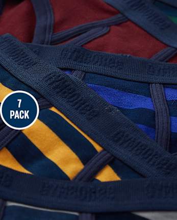 Boys Striped Brief Underwear 7-Pack