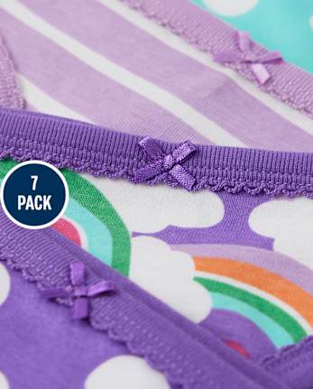 Girls Rainbow Underwear 7-Pack