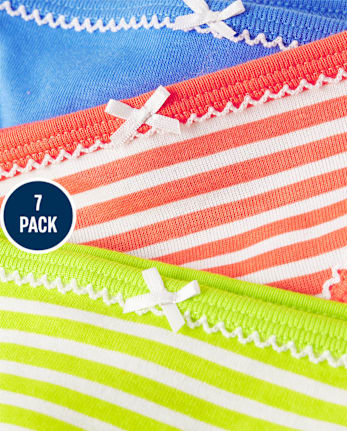 Girls Rainbow Striped Underwear 7-Pack