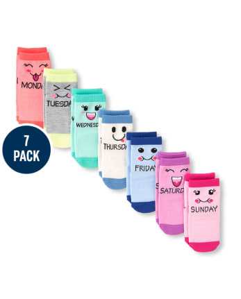 Toddler Girls Midi Socks 7-Pack