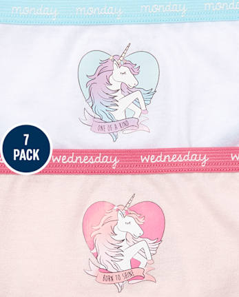 Lot de 7 slips à paillettes Days Of The Week pour petites filles