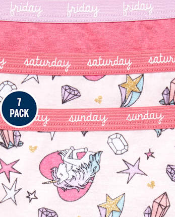 Lot de 7 slips à paillettes Days Of The Week pour petites filles