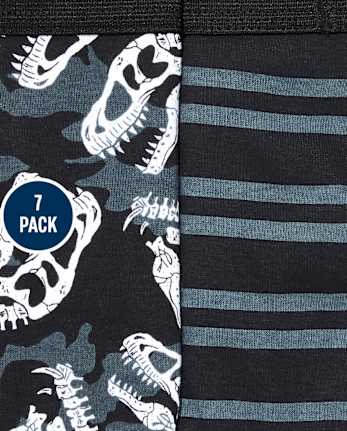 Paquete de 7 calzoncillos de dinosaurio para niños