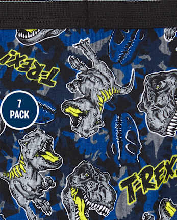 Boys Dino Brief Underwear 7-Pack