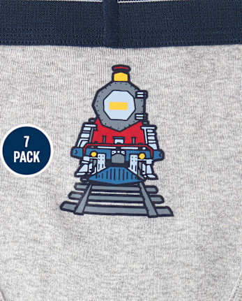 Lot de 7 slips Train pour tout-petits garçons