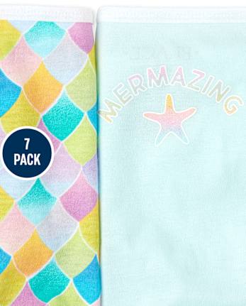 Girls Mermaid Underwear 7-Pack