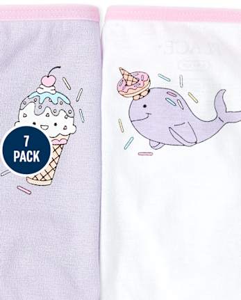 Ropa interior de postre para niñas, paquete de 7