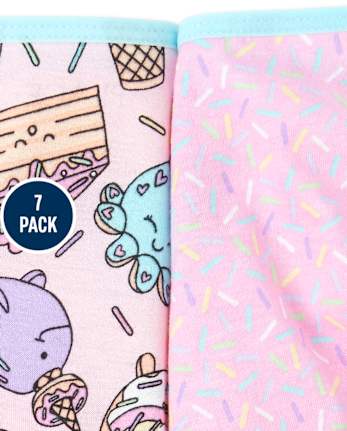 Ropa interior de postre para niñas, paquete de 7