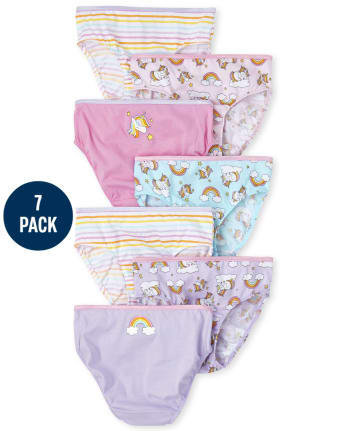 Girls Rainbow Unicorn Underwear 7-Pack
