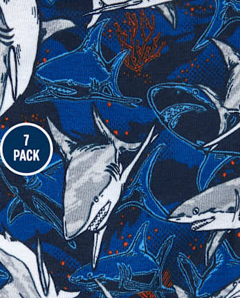 Boys Shark Brief Underwear 7-Pack