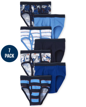 New Gap Boys 2 3 year Underwear Briefs 7 Pack Pairs Sharks Tie Dye Stripes  Blue