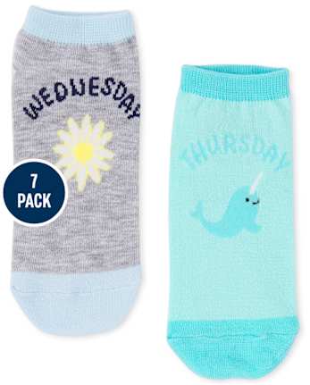 Girls Days Of The Week Ankle Socks 7-Pack