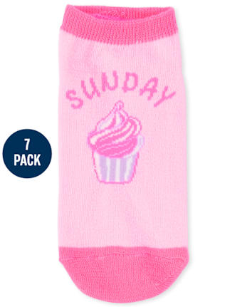 Girls Days Of The Week Ankle Socks 7-Pack