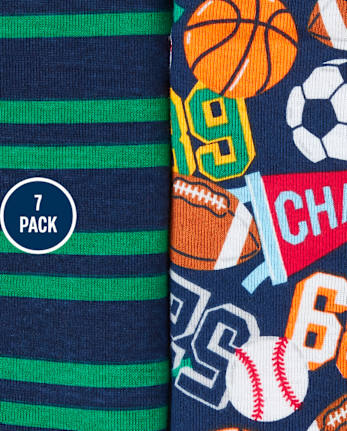 Calzoncillos deportivos para niño pequeño, paquete de 7