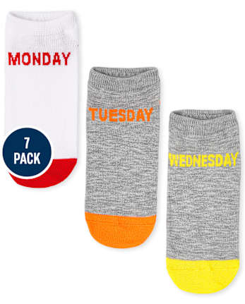 Kids Days Of The Week Ankle Socks 7-Pack