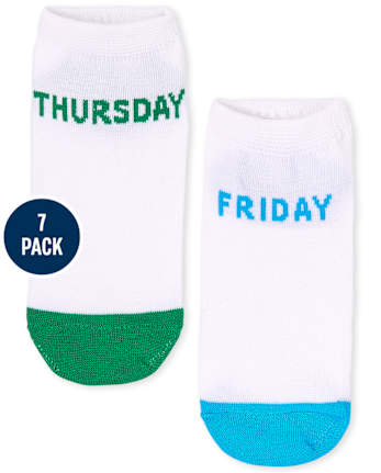 Kids Days Of The Week Ankle Socks 7-Pack