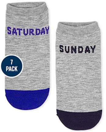 Kids Days Of The Week Ankle Socks 7-Pack
