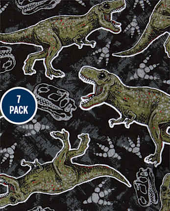 Paquete de 7 calzoncillos de dinosaurio para niños
