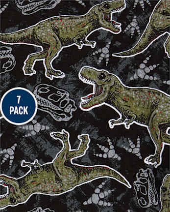 Paquete de 7 calzoncillos de dinosaurio para niños