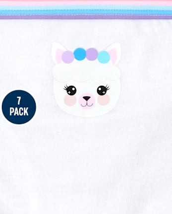 Girls Llama Underwear 7-Pack