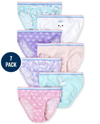 Hanes Girls Briefs Underwear Panties Cotton Tagless 10 Pack Size 12 Unicorn
