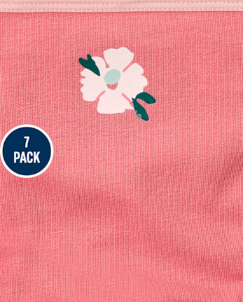 Girls Flower Bikini Underwear 7-Pack