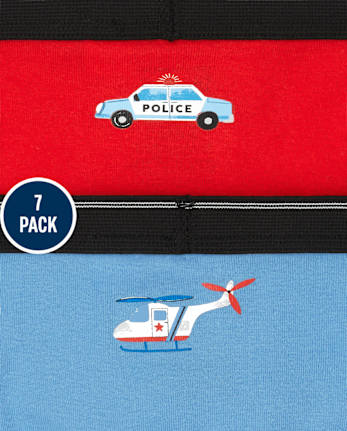 Toddler Boys Transportation Brief Underwear 7-Pack