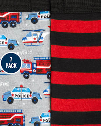 Toddler Boys Transportation Brief Underwear 7-Pack