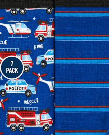 Toddler Boys Transportation Brief Underwear 7-Pack
