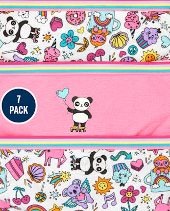 Pack de 7 calzoncillos de panda para niñas