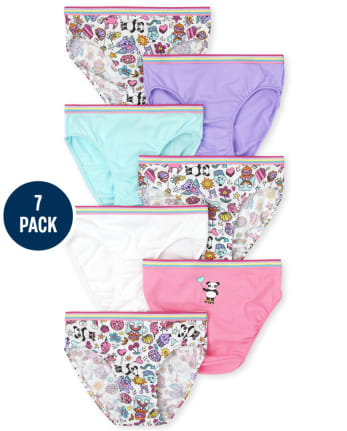 Gymboree Girls and Toddler Cotton Brief Underwear, Multi/White 7