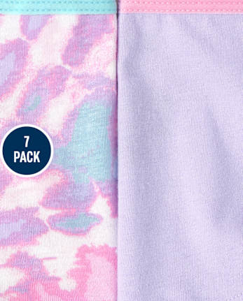 Pack de 7 pantalones cortos para niña con efecto tie-dye