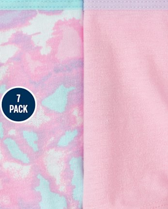 Pack de 7 pantalones cortos para niña con efecto tie-dye
