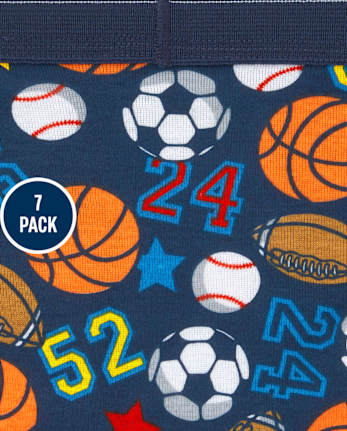 Calzoncillos deportivos para niños pequeños, paquete de 7