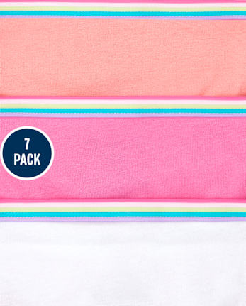 Lot de 7 slips arc-en-ciel pour filles