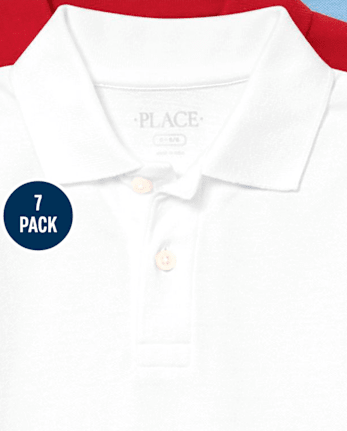 Kids Uniform Soft Pique Polo 7-Pack