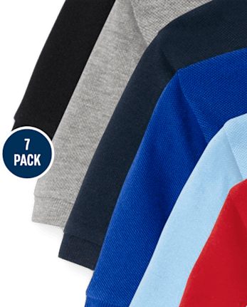 Kids Uniform Soft Pique Polo 7-Pack