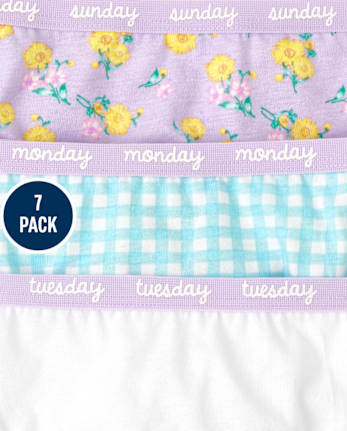 Girls Floral Underwear 7-Pack