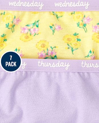 Girls Floral Underwear 7-Pack