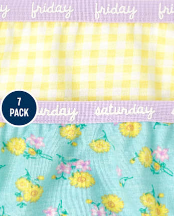 Girls Floral Underwear 7-Pack